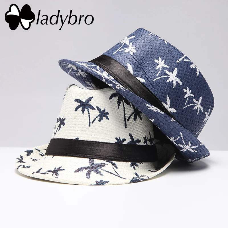 Ladybro Brand Men Sun Hat Casual Panama Cap Men Beach Straw Hat Summer Jazz Fedora Coconut Tree Bucket Hat For Male Visor Cap
Ladybro Brand Men Sun Hat Casual Panama Cap Men Beach Straw Hat Summer Jazz Fedora Coconut Tree Bucket Hat For Male Visor Cap