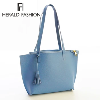 Herald Fashion Autumn Winter Solid Women's Bag PU Leather Women Handbag Large Capacity Tassel Handbags Shoulder Bag Quality Tote
Herald Fashion Autumn Winter Solid Women's Bag PU Leather Women Handbag Large Capacity Tassel Handbags Shoulder Bag Quality Tote