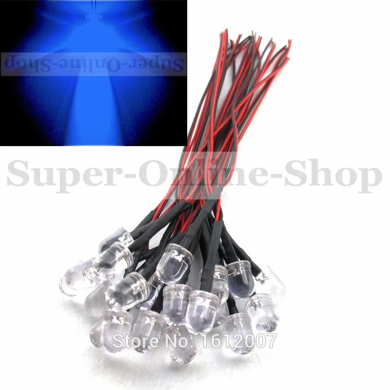 20 pcs 10MM Pre wired 3-6v 20CM Blue color Leds Emitting Diode Round Top Lamp Light For car DIY project
20 pcs 10MM Pre wired 3-6v 20CM Blue color Leds Emitting Diode Round Top Lamp Light For car DIY project