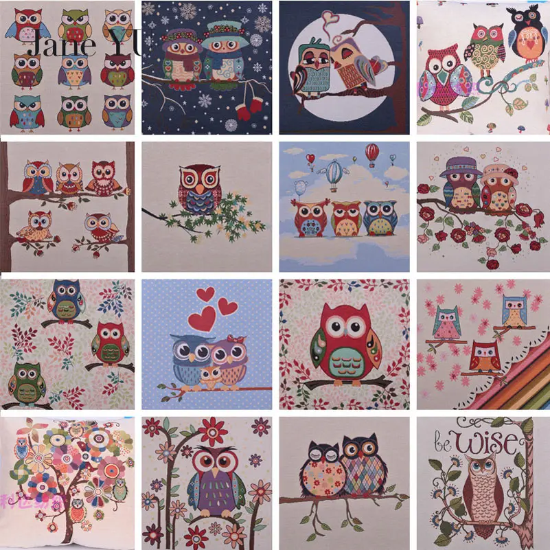 JaneYU Yarn-dyed jacquard cotton fabric owl pillow cushion pillow sofa cushion home garden table cloth
JaneYU Yarn-dyed jacquard cotton fabric owl pillow cushion pillow sofa cushion home garden table cloth