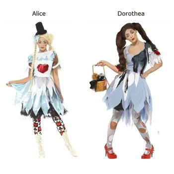 Women Dress Anime Cosplay for Alice in Wonderland and Dorothea Fancy Maid Dress Lolita Vestidos Costume Adult Halloween Carnival
Women Dress Anime Cosplay for Alice in Wonderland and Dorothea Fancy Maid Dress Lolita Vestidos Costume Adult Halloween Carnival