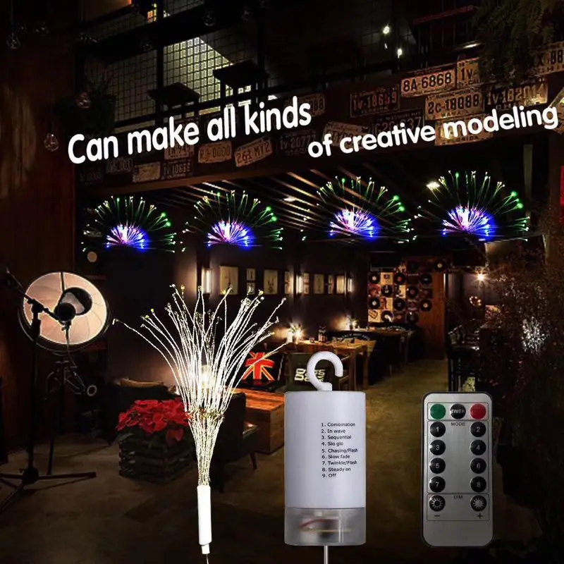 DIY Fireworks LED Fairy String Light Foldable Battery Powered Gerlyanda Remote Control Garland for Outdoor Christmas Decoration
DIY Fireworks LED Fairy String Light Foldable Battery Powered Gerlyanda Remote Control Garland for Outdoor Christmas Decoration