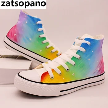 rainbow hand painted canvas shoes women autumn lace up high top sneakers breathable sneaker casual vulcanization personality
rainbow hand painted canvas shoes women autumn lace up high top sneakers breathable sneaker casual vulcanization personality