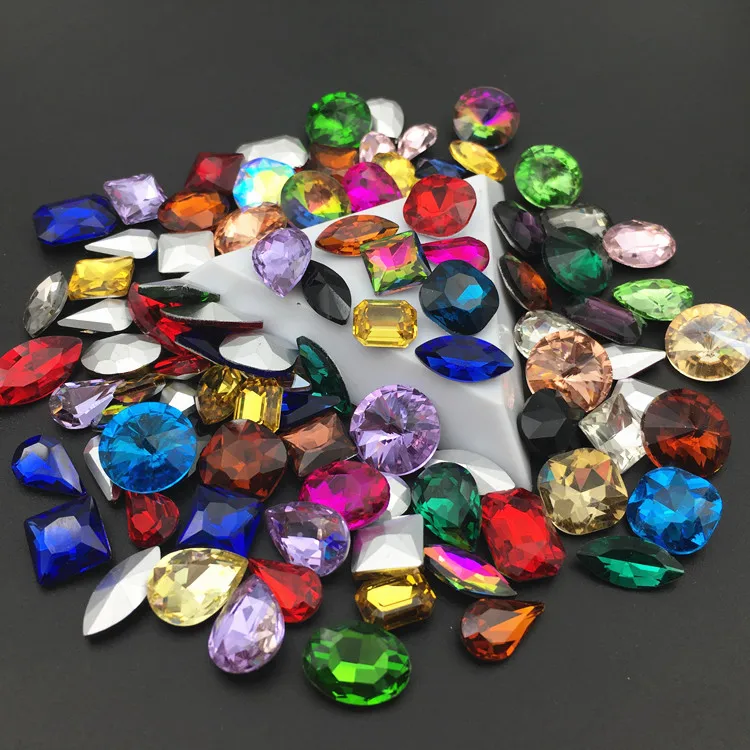 50pcs Mix Colors Shapes Glass Crystal Fancy Stone Pointed back Teardrop,Oval,Navette,Square,Rivoli... Beads for Jewelry Making
50pcs Mix Colors Shapes Glass Crystal Fancy Stone Pointed back Teardrop,Oval,Navette,Square,Rivoli... Beads for Jewelry Making