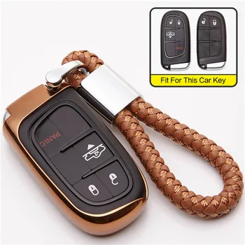 TPU Car Key Cover with Key Holder For Jeep Grand Cherokee Wrangler Renegade Compass Chrysler 200 300C Wyatt Journey For Dodge
TPU Car Key Cover with Key Holder For Jeep Grand Cherokee Wrangler Renegade Compass Chrysler 200 300C Wyatt Journey For Dodge