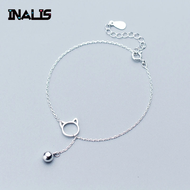 INALIS Newest S925 Sterling Silver Cat with Ball Charms Chain Link Infinity Bracelets & Bangles For Women Female Girls Gifts
INALIS Newest S925 Sterling Silver Cat with Ball Charms Chain Link Infinity Bracelets & Bangles For Women Female Girls Gifts