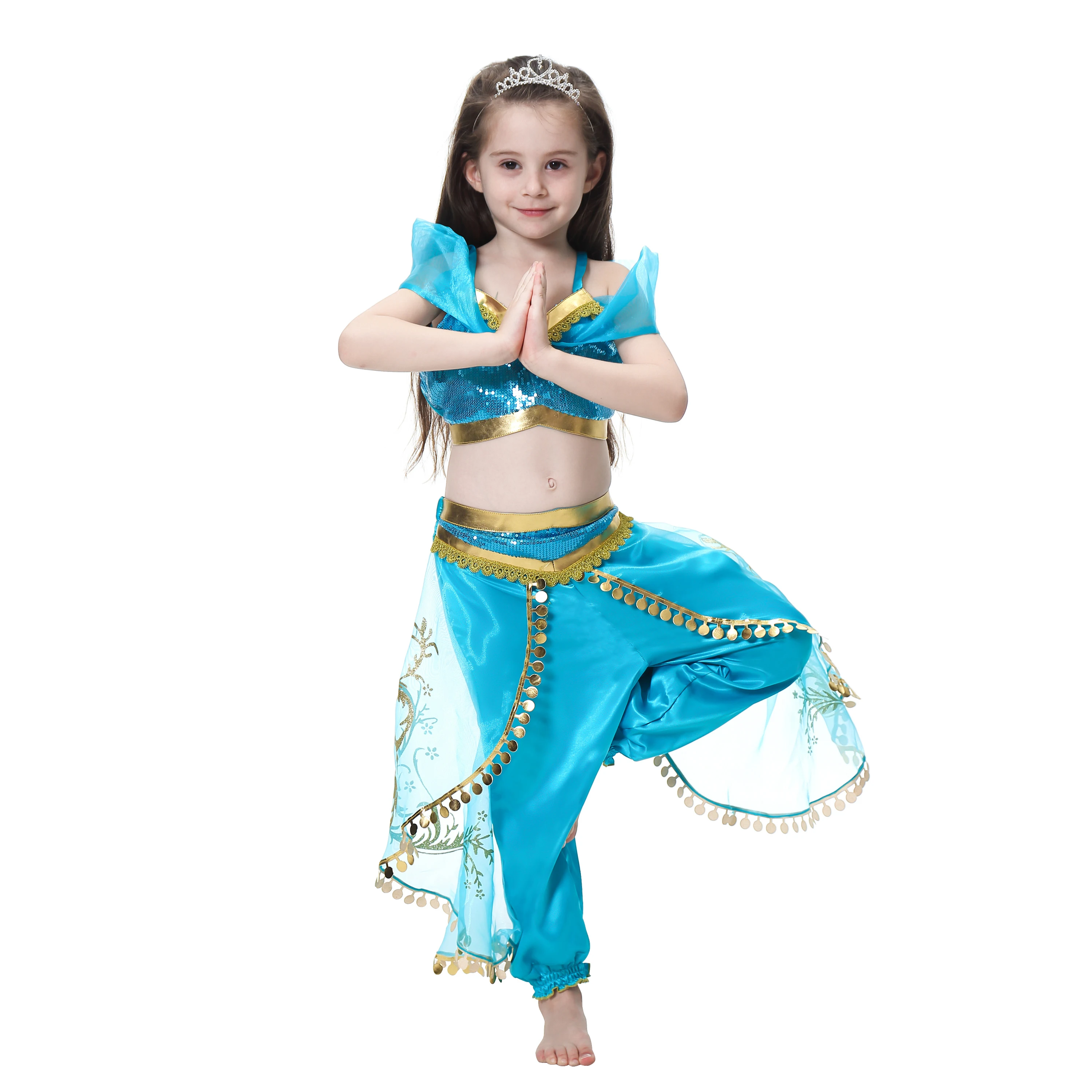 Girls Princess Aladdin's lamp cosplay Jasmine Costume Halloween cosplay Party Dress Up Children's Set Child Dresses
Girls Princess Aladdin's lamp cosplay Jasmine Costume Halloween cosplay Party Dress Up Children's Set Child Dresses