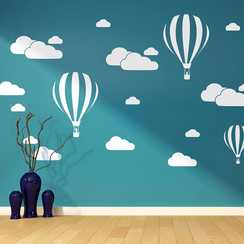 New Clouds and Air Balloon Wall Stickers For Kids Rooms Home Decor Children Baby Bedroom Art Background Mural Decals
New Clouds and Air Balloon Wall Stickers For Kids Rooms Home Decor Children Baby Bedroom Art Background Mural Decals
