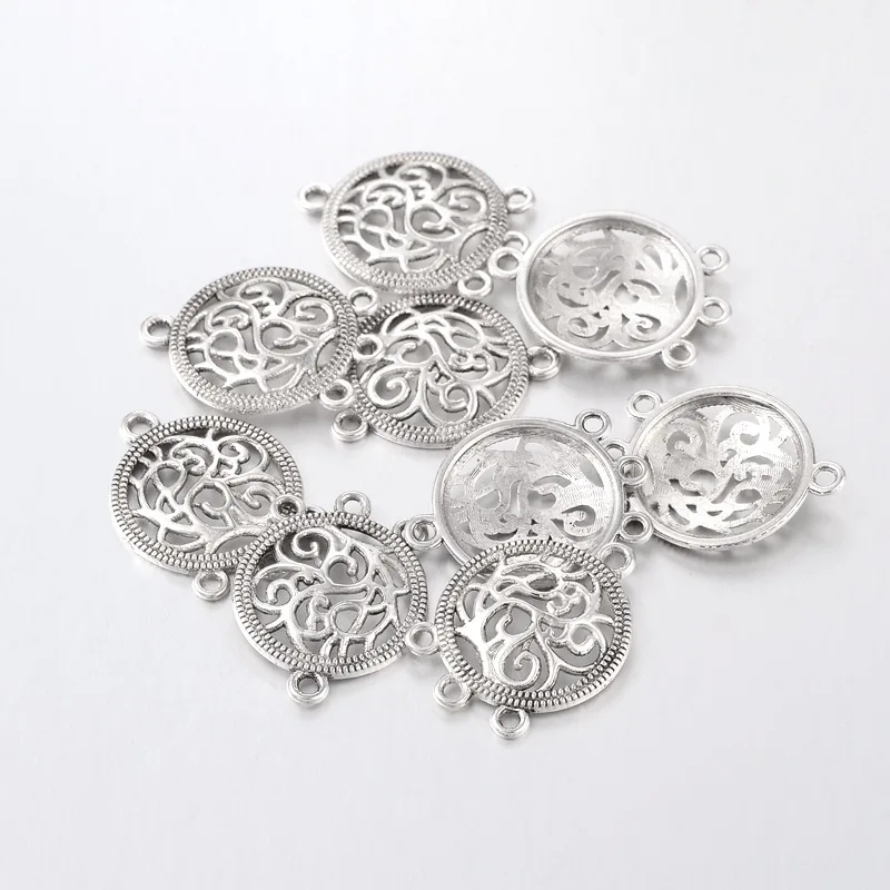 

PandaHall 10pc 26.5x20x3mm Antique Silver Tibetan Style Chandelier Component Links for Dangle Earring Jewelry Making Lead Free