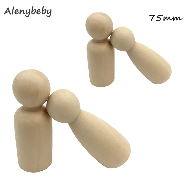 Wooden Peg Dolls Unfinished Wooden People DIY crafts natural smooth big size 7.5cm men/women dolls paint Waldorf peg Toys
Wooden Peg Dolls Unfinished Wooden People DIY crafts natural smooth big size 7.5cm men/women dolls paint Waldorf peg Toys