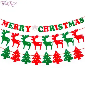 FENGRISE Merry Christmas Banner Ornaments New Year Christmas Decorations for Home Xmas Party Santa Claus Bell Flag Garlands
FENGRISE Merry Christmas Banner Ornaments New Year Christmas Decorations for Home Xmas Party Santa Claus Bell Flag Garlands