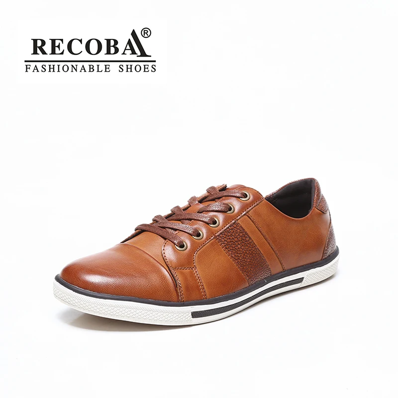 Fashion sneakers Men leather brown black casual shoes male artificial leather trainers lace up breathable Vulcanized shoes
Fashion sneakers Men leather brown black casual shoes male artificial leather trainers lace up breathable Vulcanized shoes