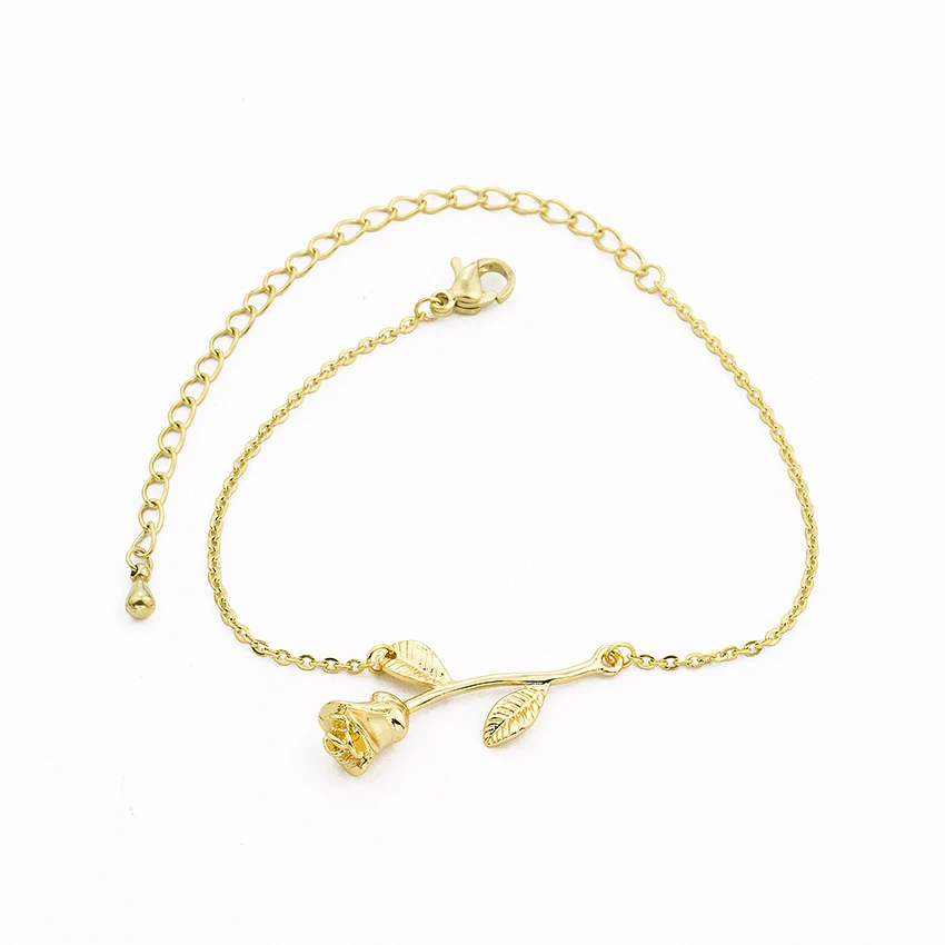 Wholesale 10PCS Rose Flower Bracelet Charm Women Romantic Jewelry Mother Gifts Stainless Steel Chain Bracelet
Wholesale 10PCS Rose Flower Bracelet Charm Women Romantic Jewelry Mother Gifts Stainless Steel Chain Bracelet