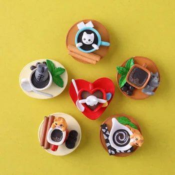 Cartoon creative Cat coffee cup series decoration fridge magnets 6 pcs /set PVC powerful fridge magnets
Cartoon creative Cat coffee cup series decoration fridge magnets 6 pcs /set PVC powerful fridge magnets