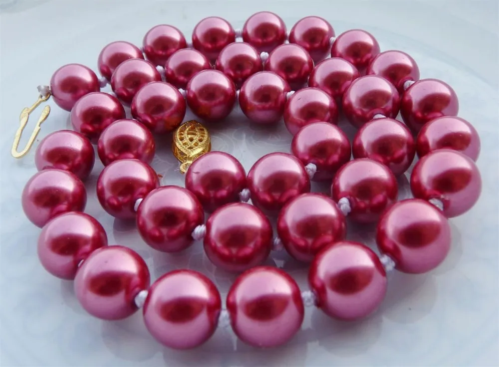 10mm round South Sea rose red Shell pearl necklace 18" AAA style Fine Noble real Natural free shipping
10mm round South Sea rose red Shell pearl necklace 18" AAA style Fine Noble real Natural free shipping