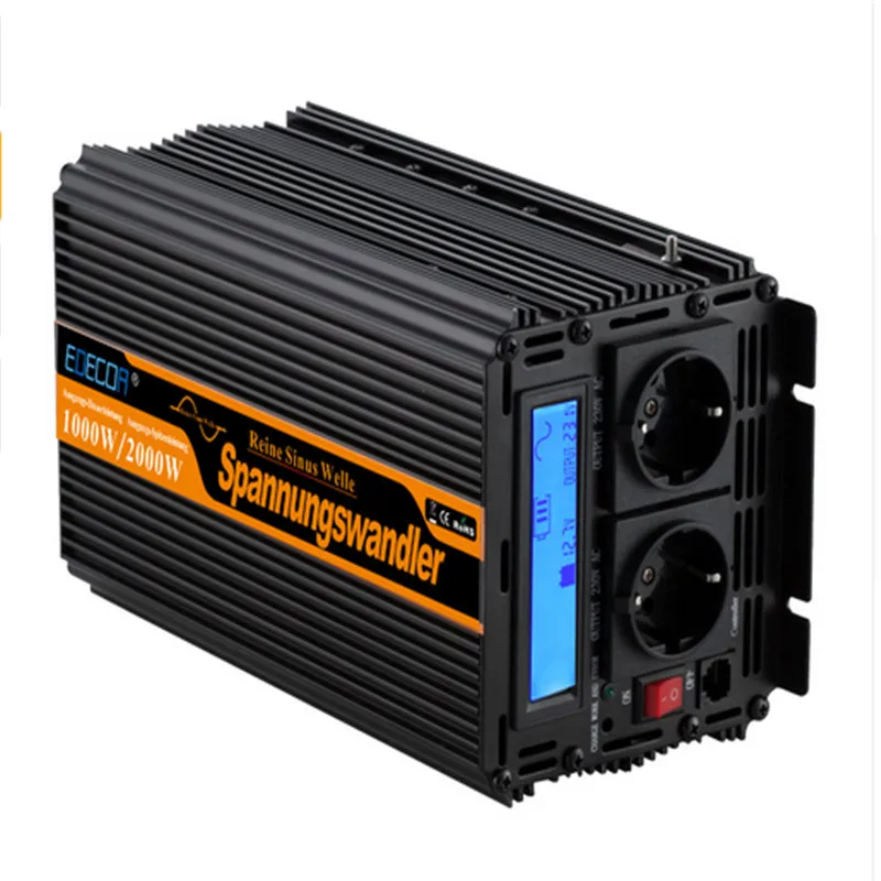 free shipping EDECOA inverter 12v 220v 1000W LCD display inverter pure sine wave with LCD display and newest remote hot selling
free shipping EDECOA inverter 12v 220v 1000W LCD display inverter pure sine wave with LCD display and newest remote hot selling