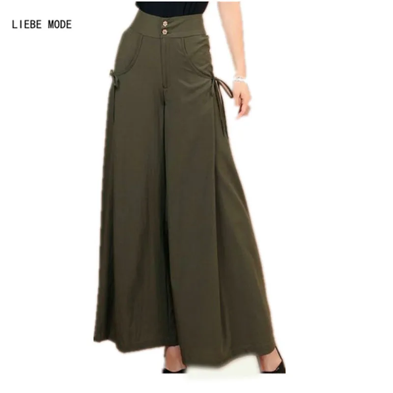 Office Ladies Summer Wide Leg Palazzo Pants Women Chiffon Skirt Pants Womens Plus Size Loose Bell Bottom Pants Flared Trousers
Office Ladies Summer Wide Leg Palazzo Pants Women Chiffon Skirt Pants Womens Plus Size Loose Bell Bottom Pants Flared Trousers