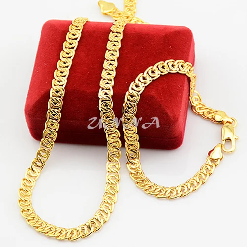 Hot Men Woman 7mm Jewelry Sets Yellow Gold Color Filled Necklaces Bracelets Chains Set
Hot Men Woman 7mm Jewelry Sets Yellow Gold Color Filled Necklaces Bracelets Chains Set