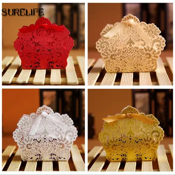 100PCS Laser Cut Hollow Lace Flower White/Gold/Red Candy Box Luxury Wedding Party Sweets Candy Gift Favour Favors Boxes
100PCS Laser Cut Hollow Lace Flower White/Gold/Red Candy Box Luxury Wedding Party Sweets Candy Gift Favour Favors Boxes