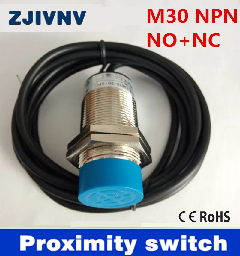 High quality cylinder type M30 NPN NO+NC proximity inductive sensor switch DC6-36V 4 wires, detect sensor detect distance 15mm
High quality cylinder type M30 NPN NO+NC proximity inductive sensor switch DC6-36V 4 wires, detect sensor detect distance 15mm