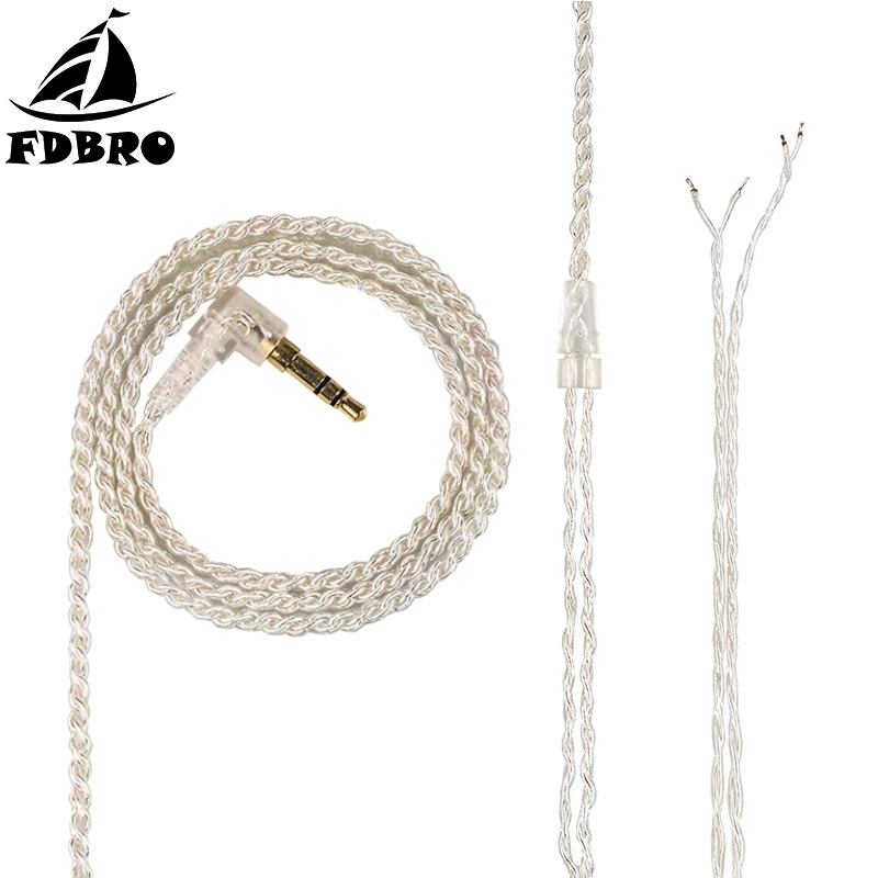 FDBRO 3.5mm DIY Repair Replacement Headphone Cable Silver Plated Earphone Upgrade Wire Headset MMCX 2PIN 0.78mm IE80 IM A2DC
FDBRO 3.5mm DIY Repair Replacement Headphone Cable Silver Plated Earphone Upgrade Wire Headset MMCX 2PIN 0.78mm IE80 IM A2DC