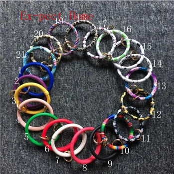120pcs/lot Fashion Women Bracelets PU Wrap Printed Key Chain Ring Wristlet Gift for Women Ladies
120pcs/lot Fashion Women Bracelets PU Wrap Printed Key Chain Ring Wristlet Gift for Women Ladies