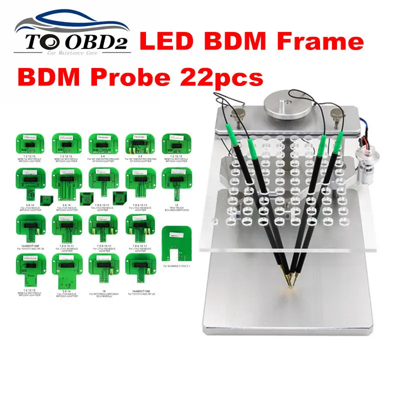 DHLFree Newly LED BDM FRAME BDM Probe 22pcs For KESS KTAG Fgtech KTM100 BDM100 EDC17 ECU Chip Tuning Tool With 4 Probe
DHLFree Newly LED BDM FRAME BDM Probe 22pcs For KESS KTAG Fgtech KTM100 BDM100 EDC17 ECU Chip Tuning Tool With 4 Probe