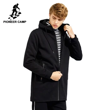 Pioneer Camp long thick fleece men coat brand-clothing solid black hooded jackets male quality 100% cotton outerwear AJK702352
Pioneer Camp long thick fleece men coat brand-clothing solid black hooded jackets male quality 100% cotton outerwear AJK702352