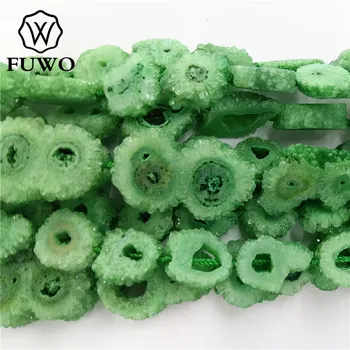 FUWO Full Strand Flower Shape Green Quartz Druzy Stalactite Slice Beads Raw Druzy Slab Jewelry DIY Beads Making ST003
FUWO Full Strand Flower Shape Green Quartz Druzy Stalactite Slice Beads Raw Druzy Slab Jewelry DIY Beads Making ST003