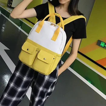 MJ Women Canvas Backpack Fashion Patchwork Canvas Travel Bag Female Large Capacity School Bag Backpack for Teenage Girls
MJ Women Canvas Backpack Fashion Patchwork Canvas Travel Bag Female Large Capacity School Bag Backpack for Teenage Girls