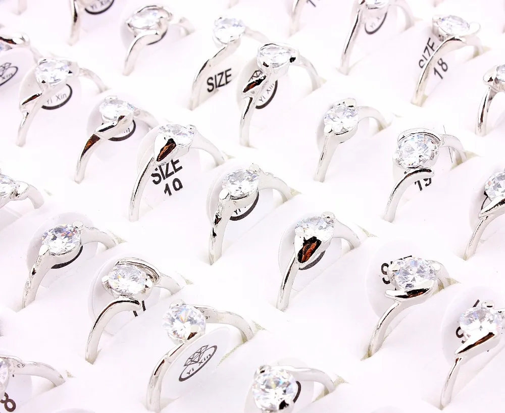 Wholesale Lots Job 30Pcs Crystal Rhinestone Silver Plated Women Ring Engagement Wedding Party Gift Fashion Jewelry HOT
Wholesale Lots Job 30Pcs Crystal Rhinestone Silver Plated Women Ring Engagement Wedding Party Gift Fashion Jewelry HOT