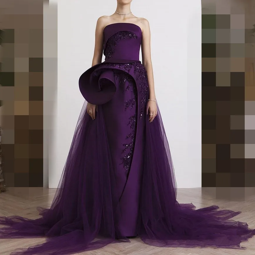 Formal Purple Evening Dresses Elegant vestido de festa longo Off Shoulder Applique Evening Dress Long Beaded 2019 robe de soiree
Formal Purple Evening Dresses Elegant vestido de festa longo Off Shoulder Applique Evening Dress Long Beaded 2019 robe de soiree