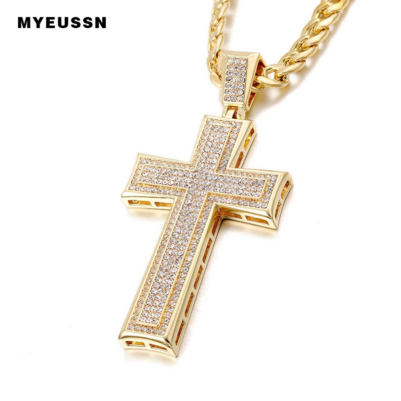 Two Layers Cross Iced Out Chain Shining Crystal Pendant Charm Hip Hop Jewelry For Men Gift Cross Pendants Punk Cuba's Necklace
Two Layers Cross Iced Out Chain Shining Crystal Pendant Charm Hip Hop Jewelry For Men Gift Cross Pendants Punk Cuba's Necklace