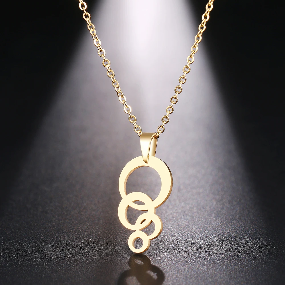 DOTIFI Stainless Steel Necklace For Women Man Circle and circle Gold And Silver Color Pendant Necklace Engagement Jewelry
DOTIFI Stainless Steel Necklace For Women Man Circle and circle Gold And Silver Color Pendant Necklace Engagement Jewelry