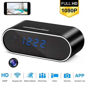 1080P WIFI Mini Camera Time Alarm Clock Wireless Motion Sensor IP Security Night Vision Micro Home Remote Monitor hidden TF card 
1080P WIFI Mini Camera Time Alarm Clock Wireless Motion Sensor IP Security Night Vision Micro Home Remote Monitor hidden TF card
