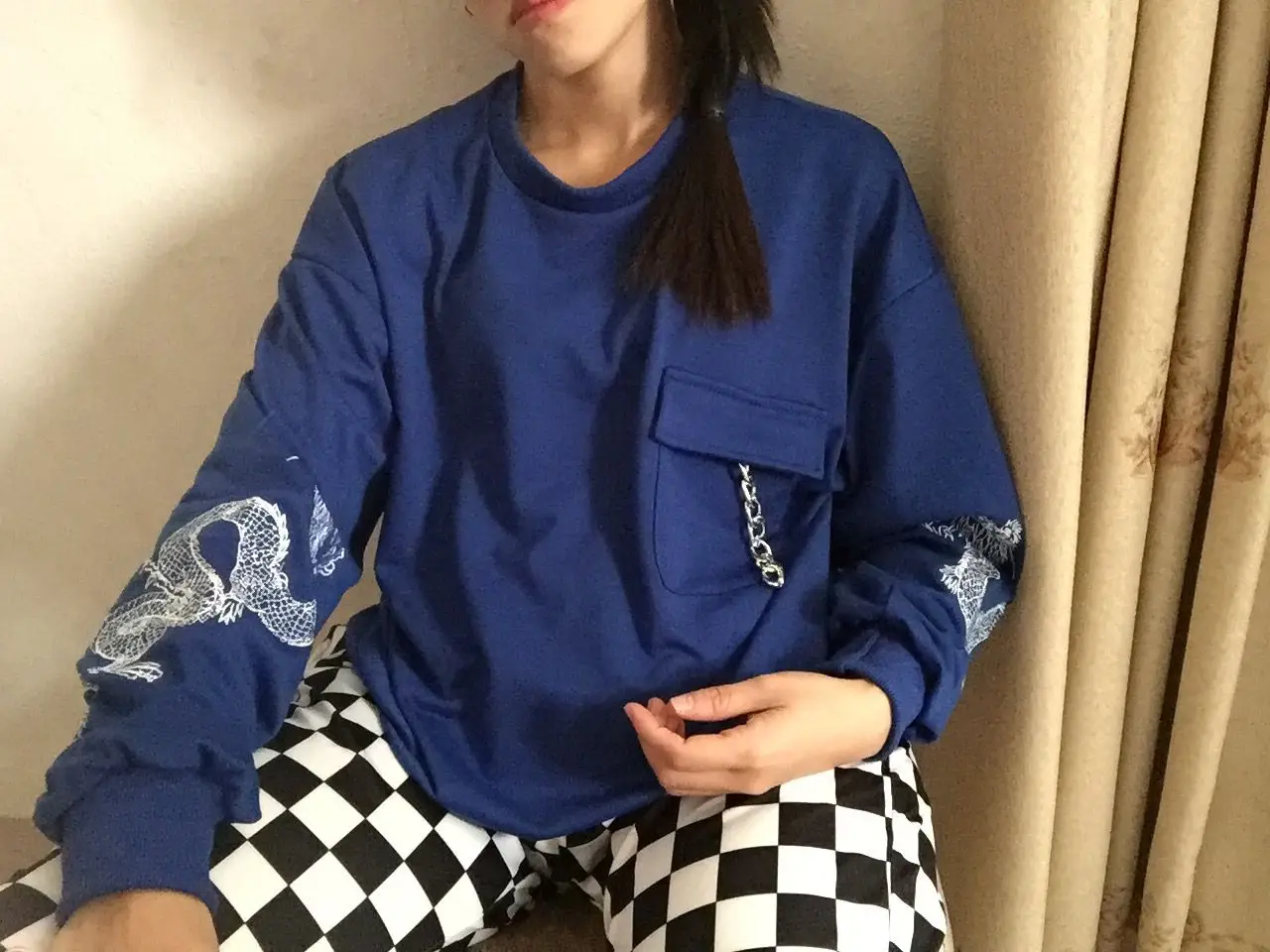 Streetwear Embroidery Dragon Pocket Chain Korean Loose T Shirt Hip Hop T-Shirt Harajuku Tracksuit Punk Tee Top Pullover Graphic
Streetwear Embroidery Dragon Pocket Chain Korean Loose T Shirt Hip Hop T-Shirt Harajuku Tracksuit Punk Tee Top Pullover Graphic