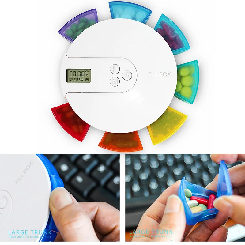 Pill Storage Box Medicine Case Timing Reminder Alarm 7 Day Container Portable for Travel
Pill Storage Box Medicine Case Timing Reminder Alarm 7 Day Container Portable for Travel