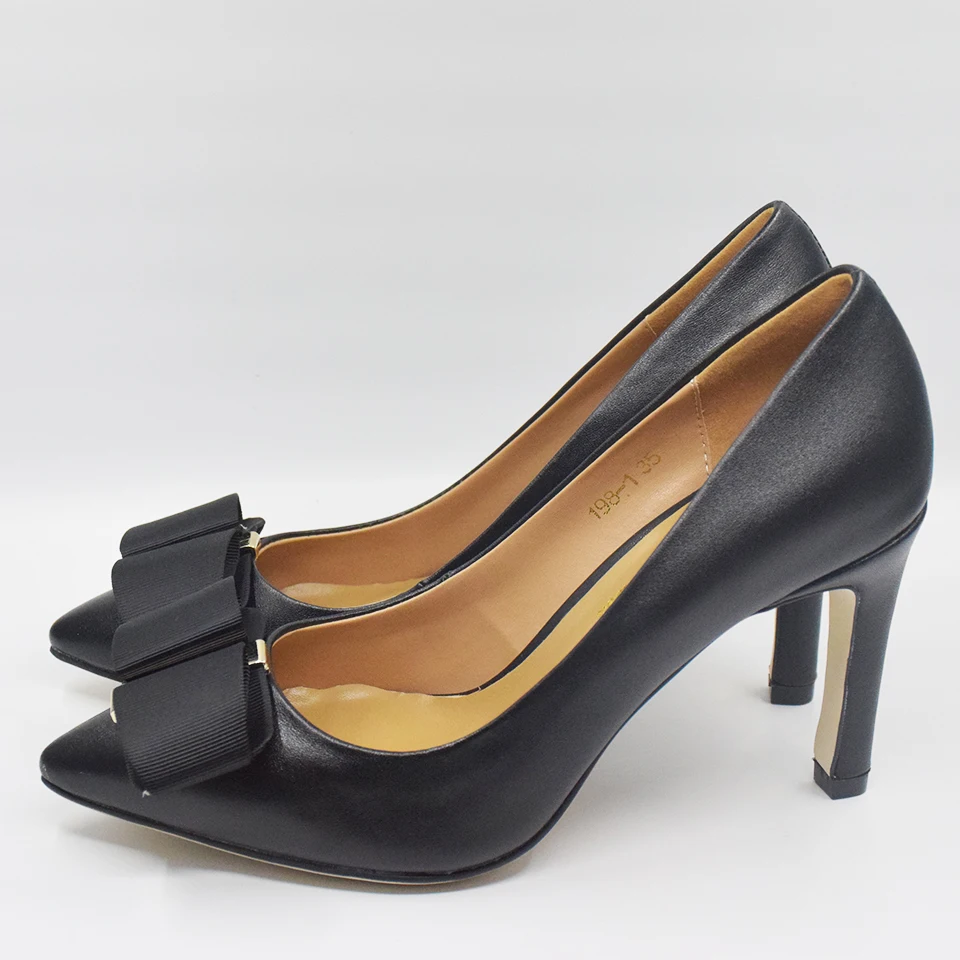 Women Genuine Leather High Heel Shoes Super High 10CM Pumps Bow Design Wedding Shoes DA010
Women Genuine Leather High Heel Shoes Super High 10CM Pumps Bow Design Wedding Shoes DA010