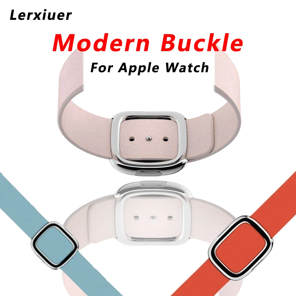 

Genuine Leather strap For Apple watch bands correa Aplle watch 42mm 38mm Iwatch series 4/3/2/1 44mm 40mm Modern bukcle watchband