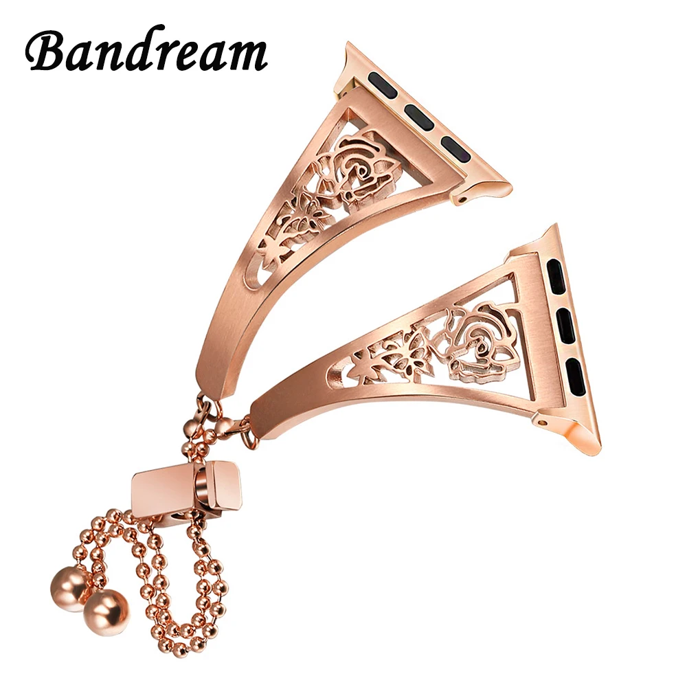 Women Floral Watchband for iWatch Apple Watch 4 3 2 1 38/40/42/44mm Stainless Steel Band Jewelry Strap Female Wrist Bracelet
Women Floral Watchband for iWatch Apple Watch 4 3 2 1 38/40/42/44mm Stainless Steel Band Jewelry Strap Female Wrist Bracelet