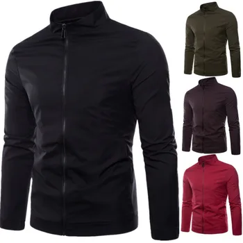 Autumn Winter Mens New Solid Color Stand Collar Outerwear Jackets Streetwear Zipper Jacket Men Coats Male Tops
Autumn Winter Mens New Solid Color Stand Collar Outerwear Jackets Streetwear Zipper Jacket Men Coats Male Tops