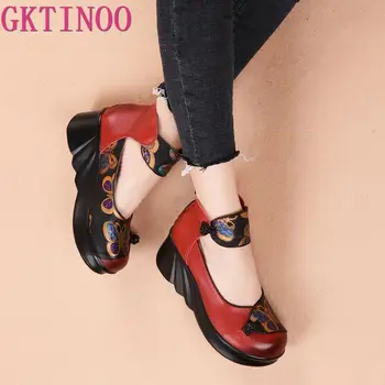 GKTINOO Genuine Leather Women Shoes 5CM High Heels Handmade Summer Shoes Pumps Flower Leather Women Wedge Shoes
GKTINOO Genuine Leather Women Shoes 5CM High Heels Handmade Summer Shoes Pumps Flower Leather Women Wedge Shoes