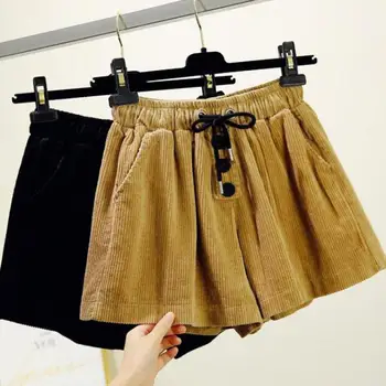 Fall Spring Casual Women Lady Black Khaki Elastic Waist Wide Leg Corduroy Shorts , Autumn Winter Female Woman Slim Loose Shorts
Fall Spring Casual Women Lady Black Khaki Elastic Waist Wide Leg Corduroy Shorts , Autumn Winter Female Woman Slim Loose Shorts
