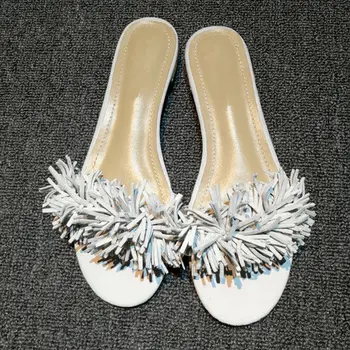 New Arrival Color Women Slides Tassel Embellished Shoes Women Slipper Brand Chic Woman Flats European Plus Size Sandalias Mujer
New Arrival Color Women Slides Tassel Embellished Shoes Women Slipper Brand Chic Woman Flats European Plus Size Sandalias Mujer