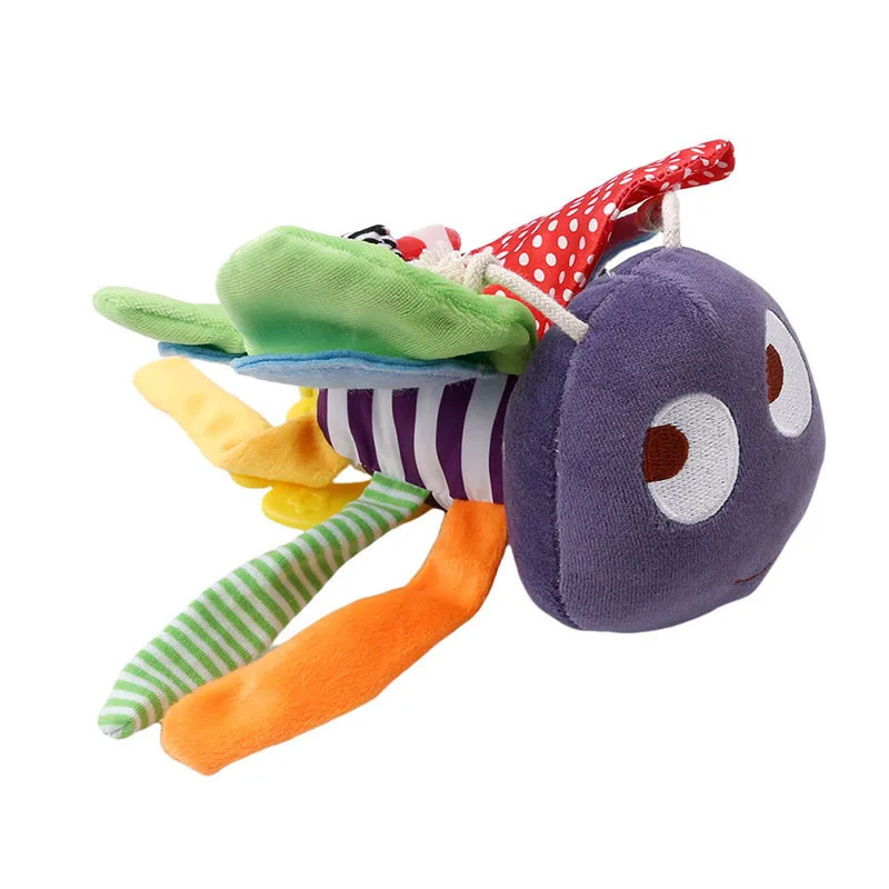 Hot Sale Baby Plush Toys Bee Pendant Appease Doll Rattle |