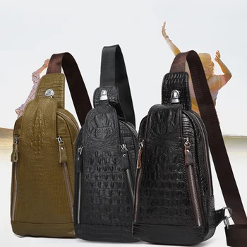 New Genuine leather men Chest bag fashion Crocodile pattern Shoulder Bags Men Multifunction Messenger Bag man Business Chest bag
New Genuine leather men Chest bag fashion Crocodile pattern Shoulder Bags Men Multifunction Messenger Bag man Business Chest bag