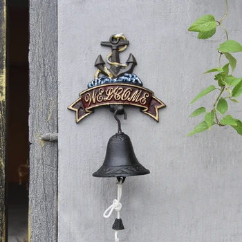 Cast Iron Anchor Welcome Signs Wall Bell European Blue Beach Accent Home Garden Wall Decor Hand Cranking Metal Welcome Door Bell
Cast Iron Anchor Welcome Signs Wall Bell European Blue Beach Accent Home Garden Wall Decor Hand Cranking Metal Welcome Door Bell