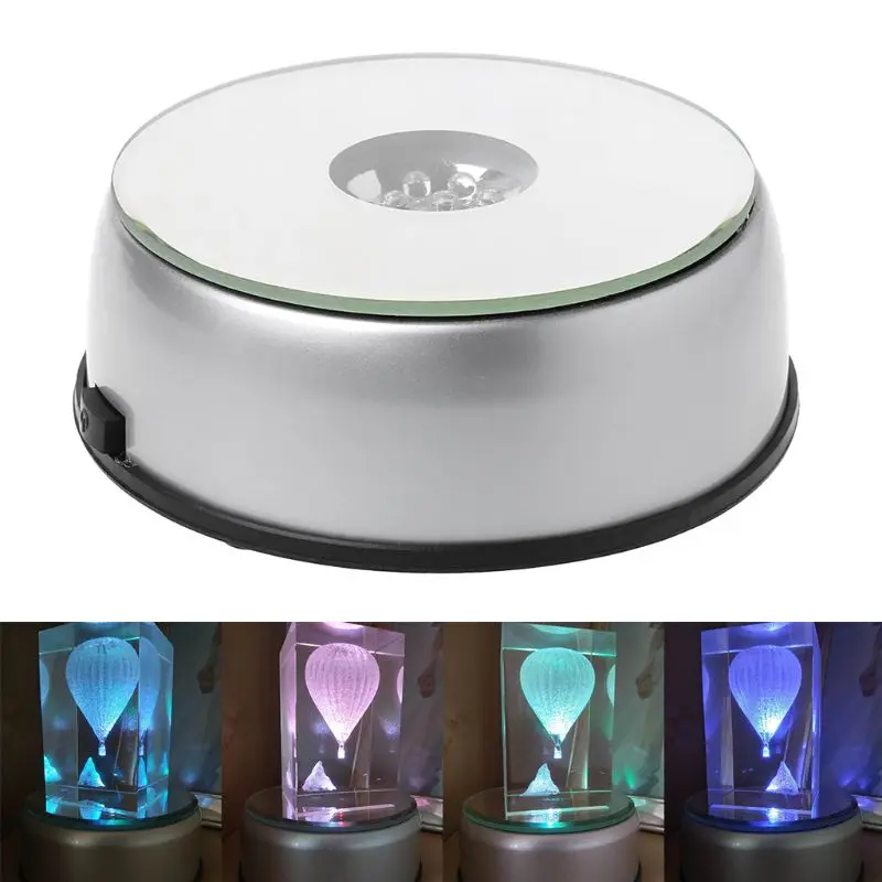 7-LED Colorful Luminous Light Stand Rotating Laser Display Base Turntable Night Lamp DEC13
7-LED Colorful Luminous Light Stand Rotating Laser Display Base Turntable Night Lamp DEC13