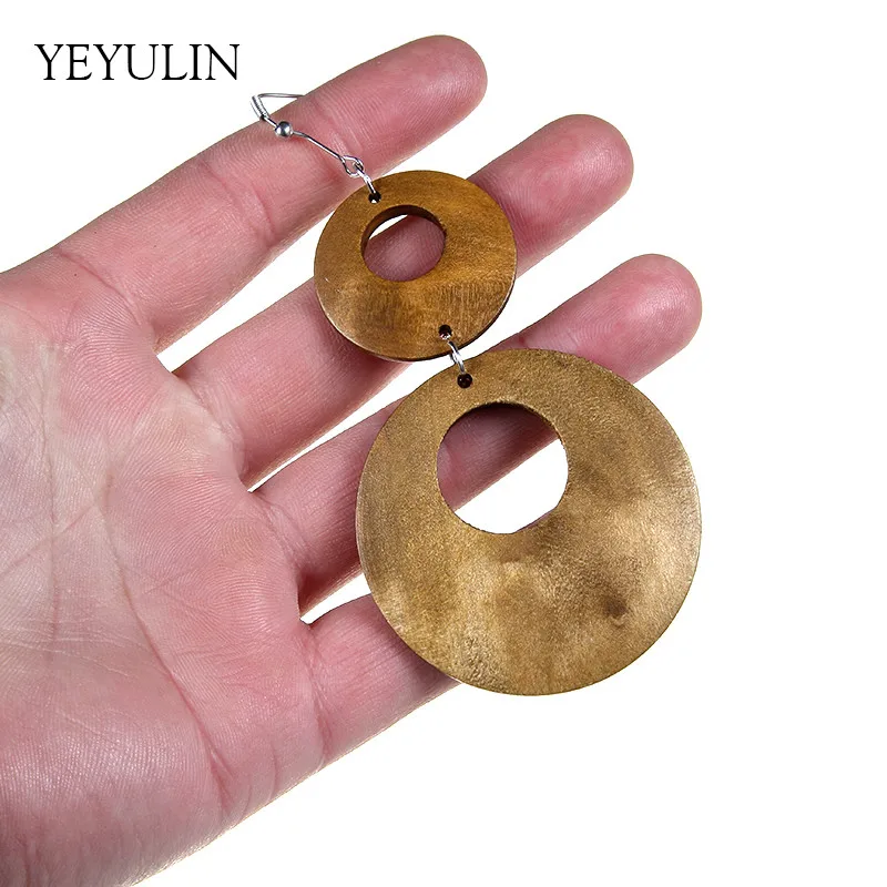 Trendy Popular Simple Hollow Double Round Wood Dangle Earring For Women Girl Wooden Ear Jewelry
Trendy Popular Simple Hollow Double Round Wood Dangle Earring For Women Girl Wooden Ear Jewelry