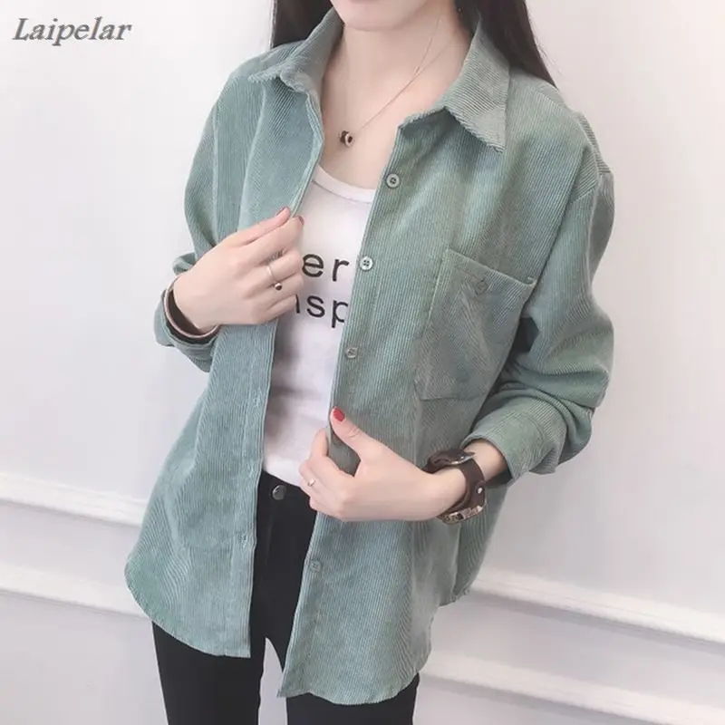 Warm Women Corduroy Cotton Shirt Female Long Sleeve Tops Fashion Plus Size Winter Bodycon Casual Blouse Chemise Femme Clothes
Warm Women Corduroy Cotton Shirt Female Long Sleeve Tops Fashion Plus Size Winter Bodycon Casual Blouse Chemise Femme Clothes